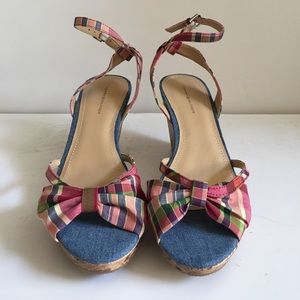 Berry Plaid wedges